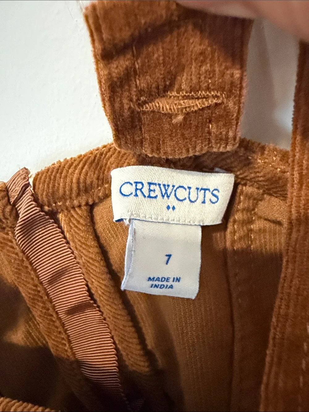 Crewcuts Brown Corduroy Pinafore Dress
